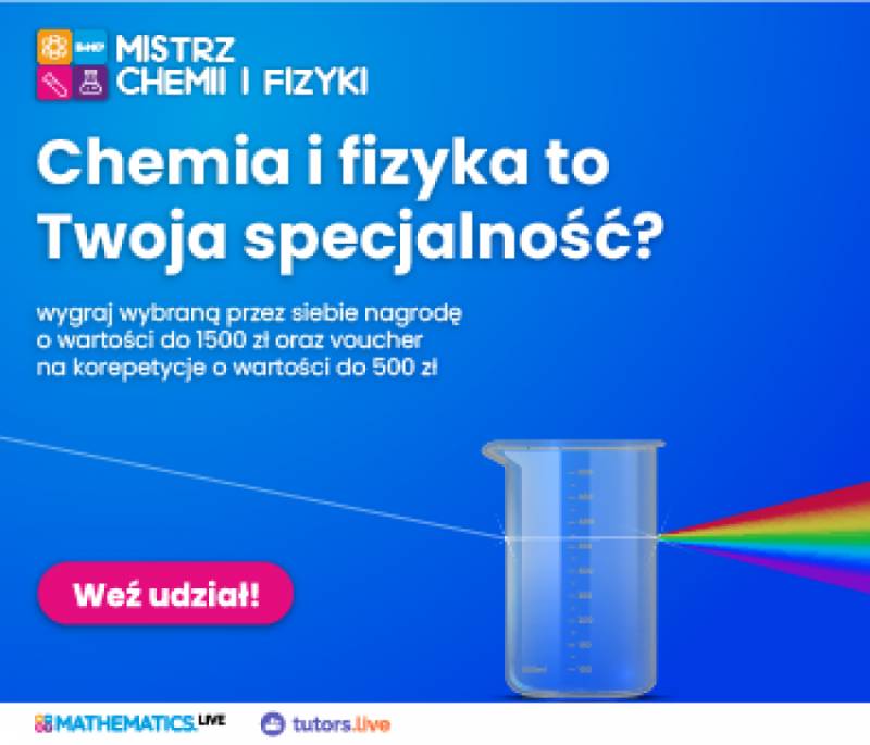 Zdjęcie: Konkurs z chemii i fizyki od Dyktanda.pl